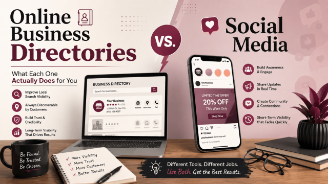 Online Business Directories vs. Social Media: What Each One Actually Does for You